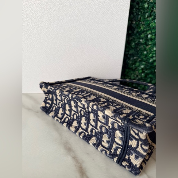 Dior Navy Blue Mini Book Tote Bag - Picture 6 of 12